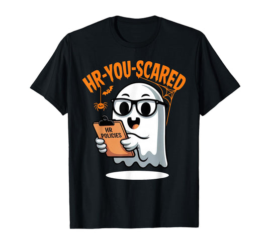 Spooky Cute Ghost Human Resources Halloween HR Manager Team T-Shirt
