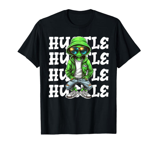 Hip Hop Alien Hustle Money Urban UFO Alien Streetwear Hiphop T-Shirt