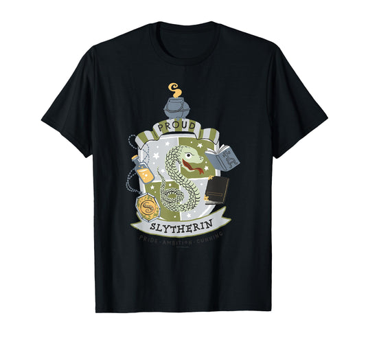 Harry Potter: Deathly Hallows 2 Proud Slytherin Badge T-Shirt