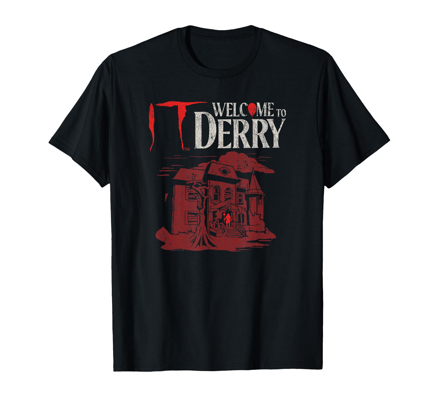 IT: Welcome to Derry Red Tone Haunted House Horror TV Show T-Shirt