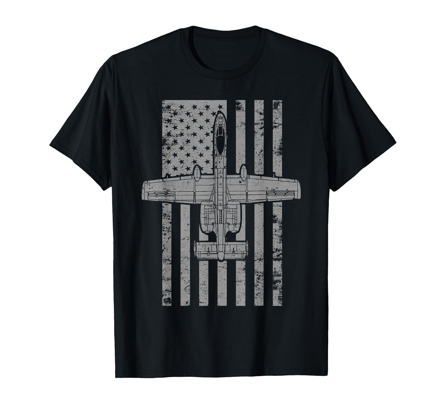A-10 Thunderbolt II "Warthog" Vintage Flag Airplane T-Shirt T-Shirt