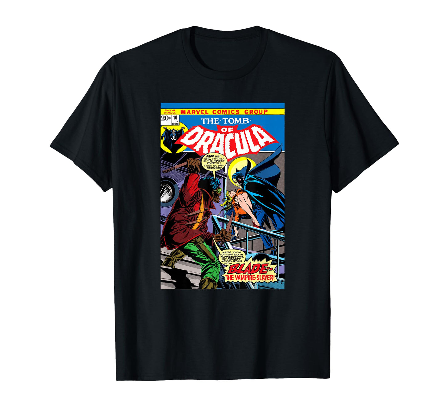 Marvel Blade Tomb of Dracula Vintage Comic Cover Halloween T-Shirt