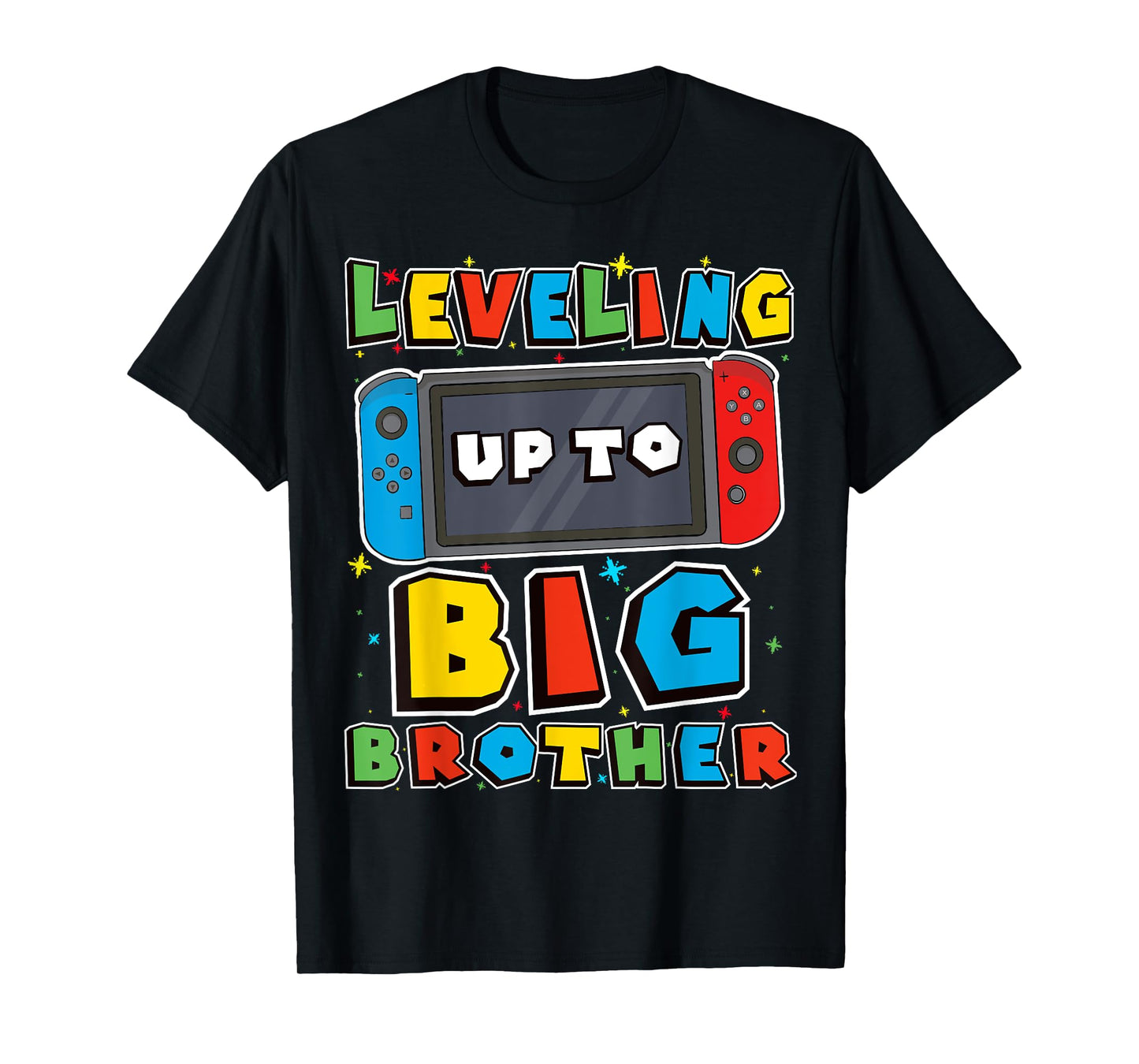 Leveling Up To Big Brother for Gamer Boys Kids Men girl team T-Shirt