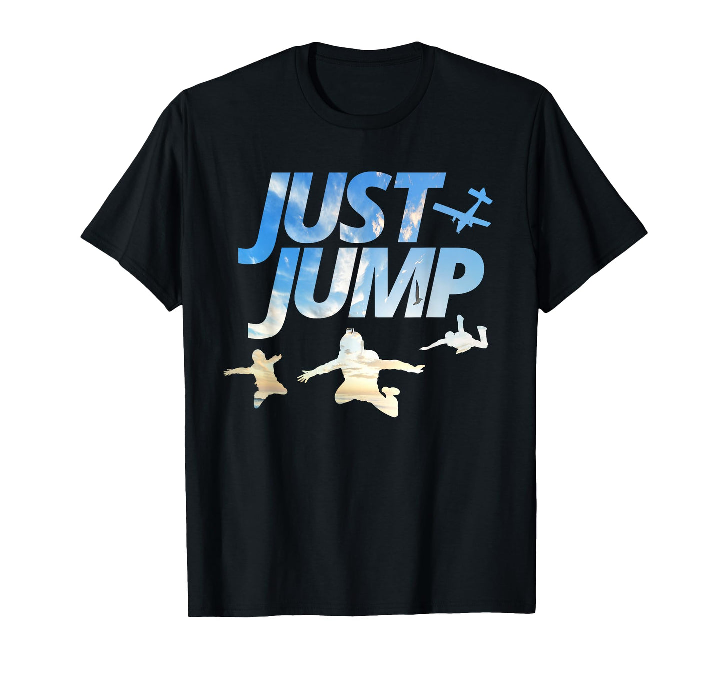 Sky Diving Jump Easy to Sky Diver Sky Silhouettes T-Shirt