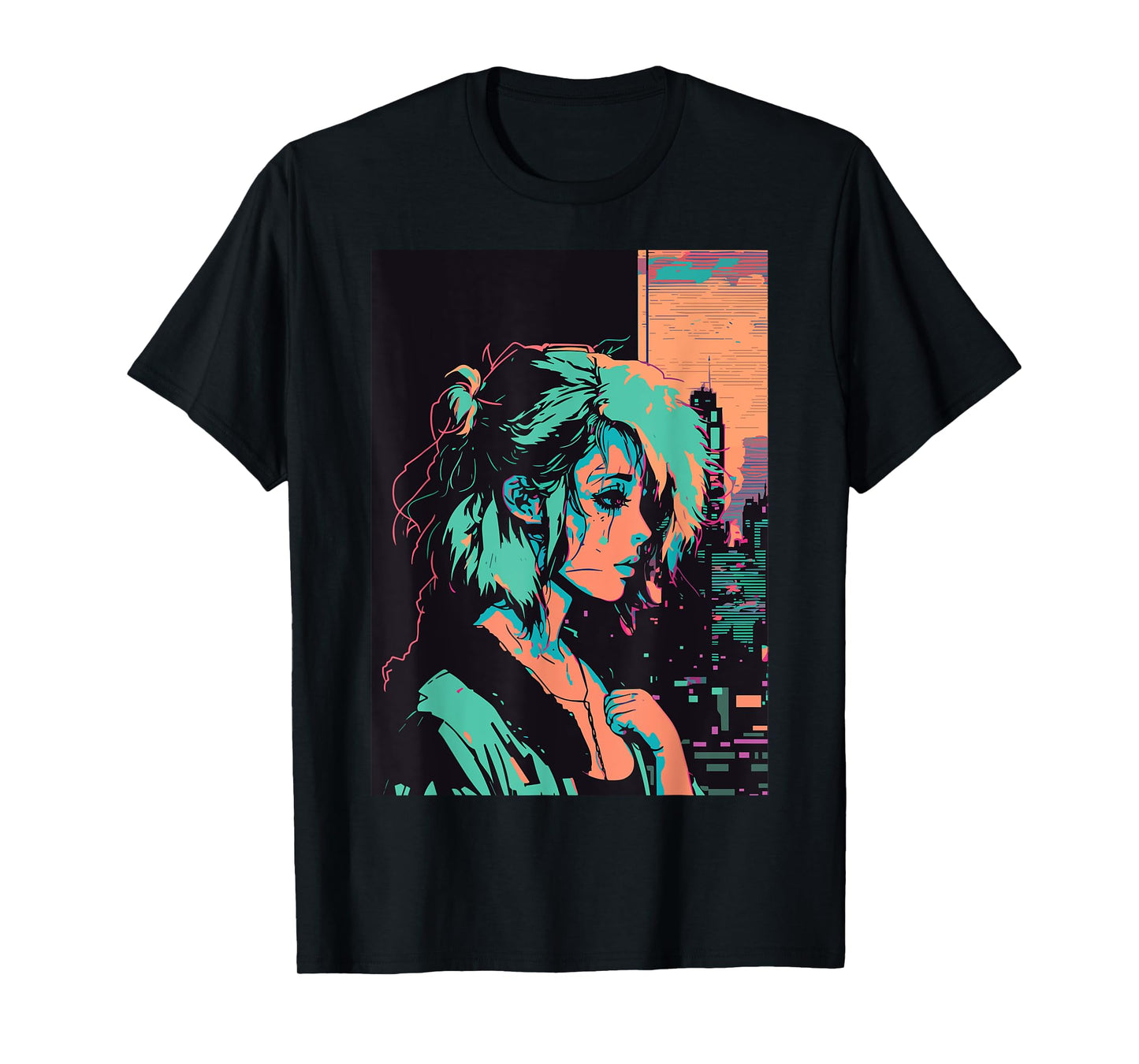 Japanese Vaporwave Sad Anime Girl Indie Aesthetic Otaku T-Shirt