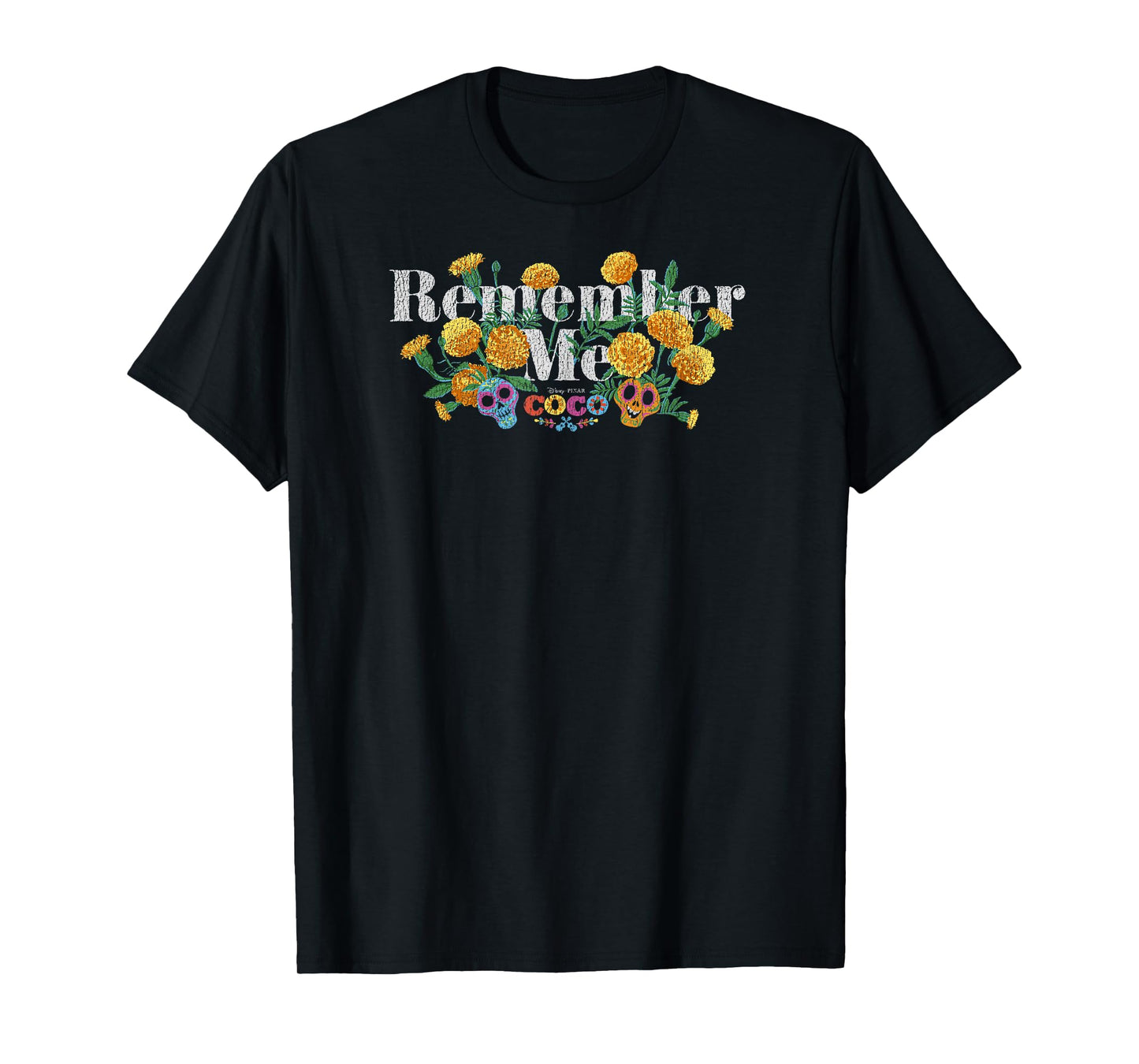 Disney Pixar Coco Remember Me Floral Logo T-Shirt