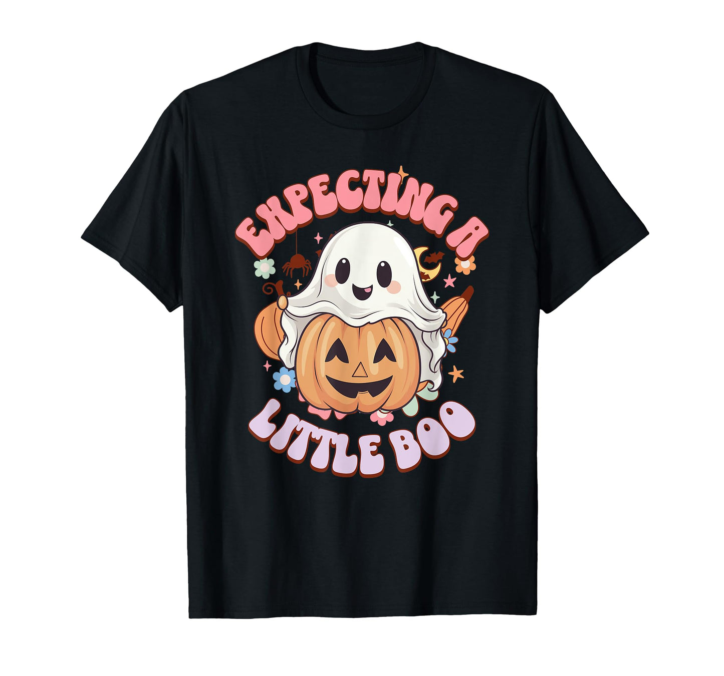 Halloween Pregnancy Mom To Be Expecting Little Boo T-Shirt