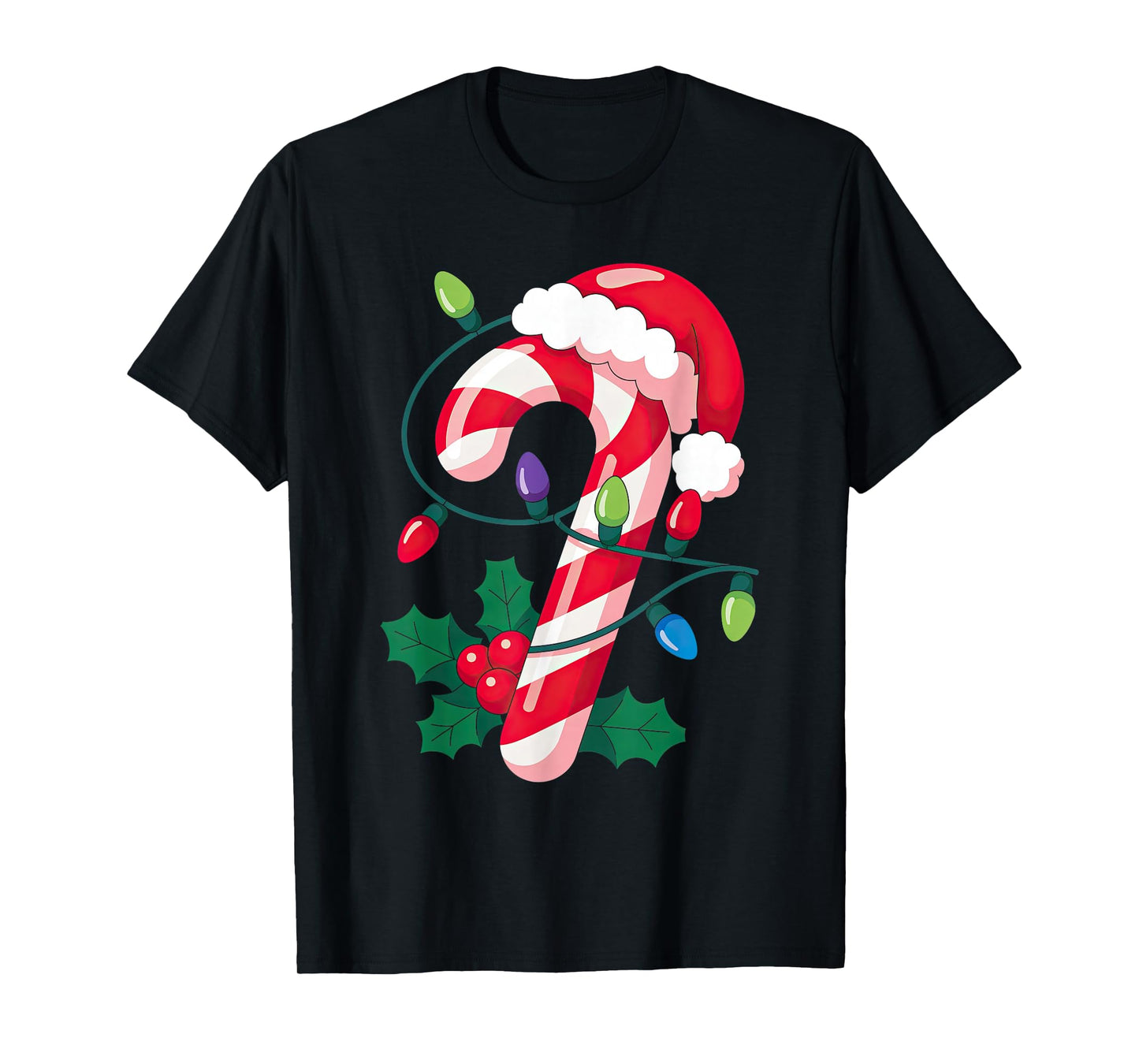 Candy Cane Christmas Design for Boys Girls Kids Adults T-Shirt