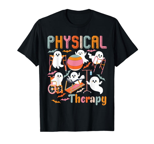 Cute Ghost Physical Therapy PT Physical Therapist Halloween T-Shirt