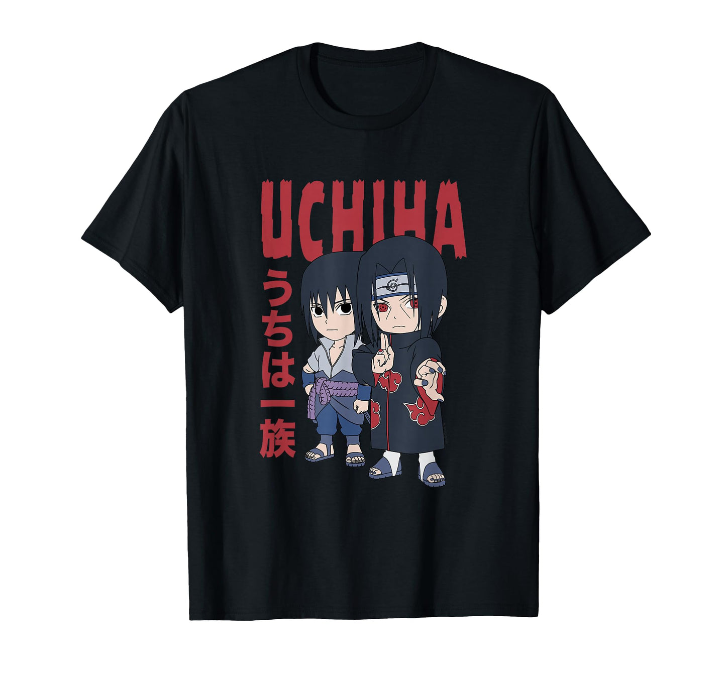 Naruto Shippuden Chibi Uchiha Pose Anime T-Shirt
