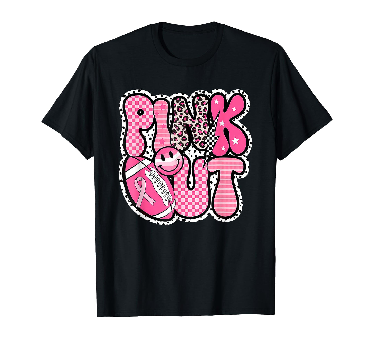 Pink Out Football Team Breast Cancer Awareness Month T-Shirt