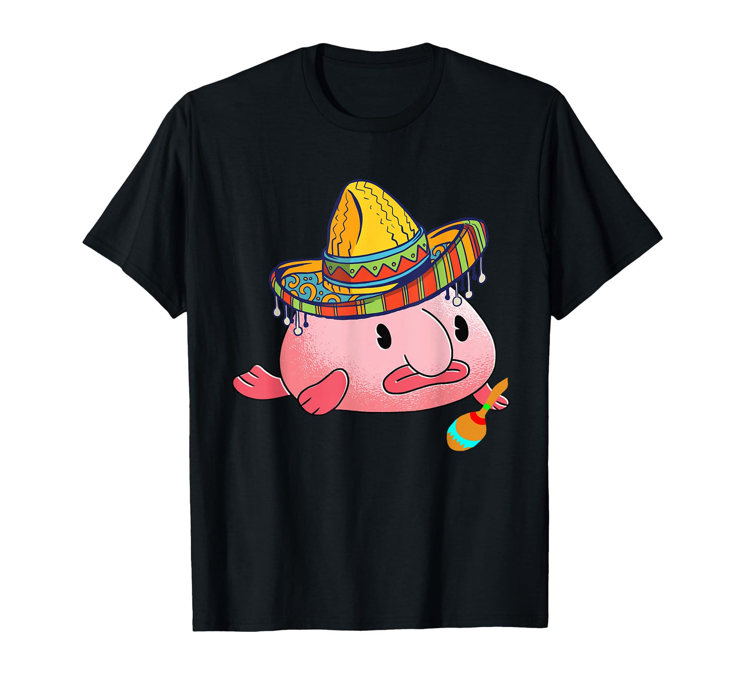Blobfish Ugly Fish Deep Sea Funny Sombrero Costume T-Shirt