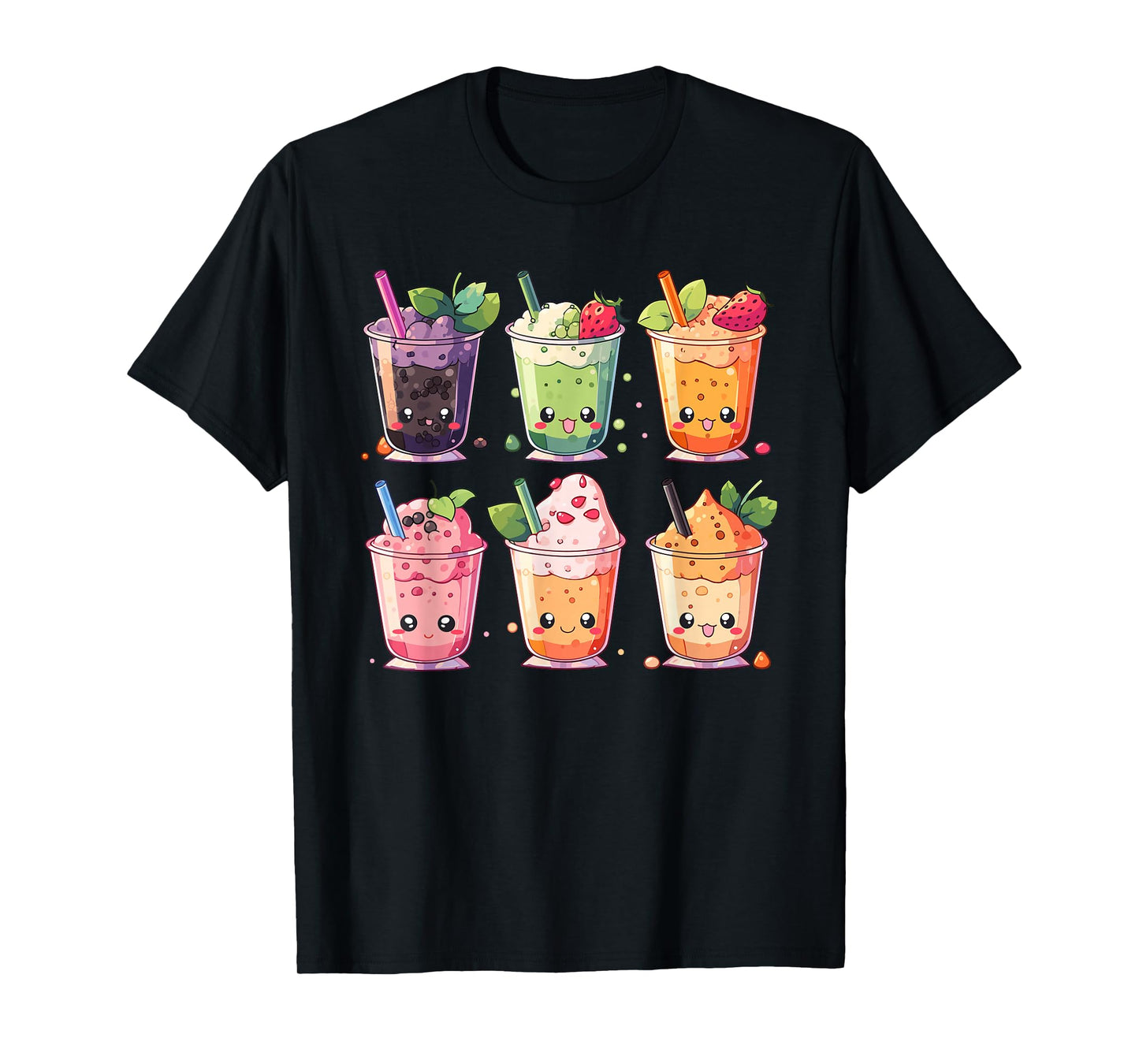 Cute Bubble Tea Boba Milk Tea Kawaii Anime Lover T-Shirt