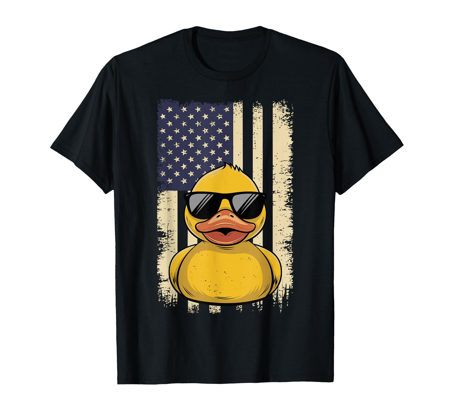 Rubber Duck USA Flag Independence Day Bath Duck T-Shirt