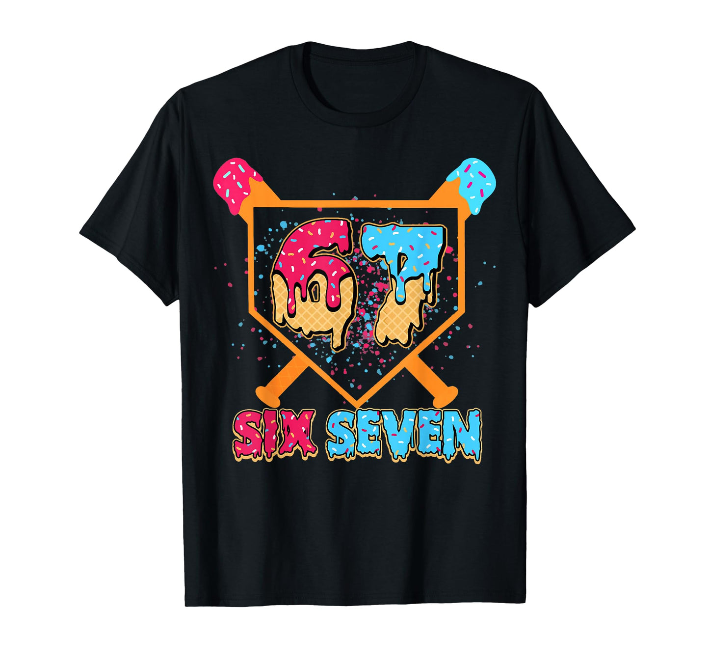 Baseball Drip Number 67 Player Or 67th Birthday Boy Girl T-Shirt