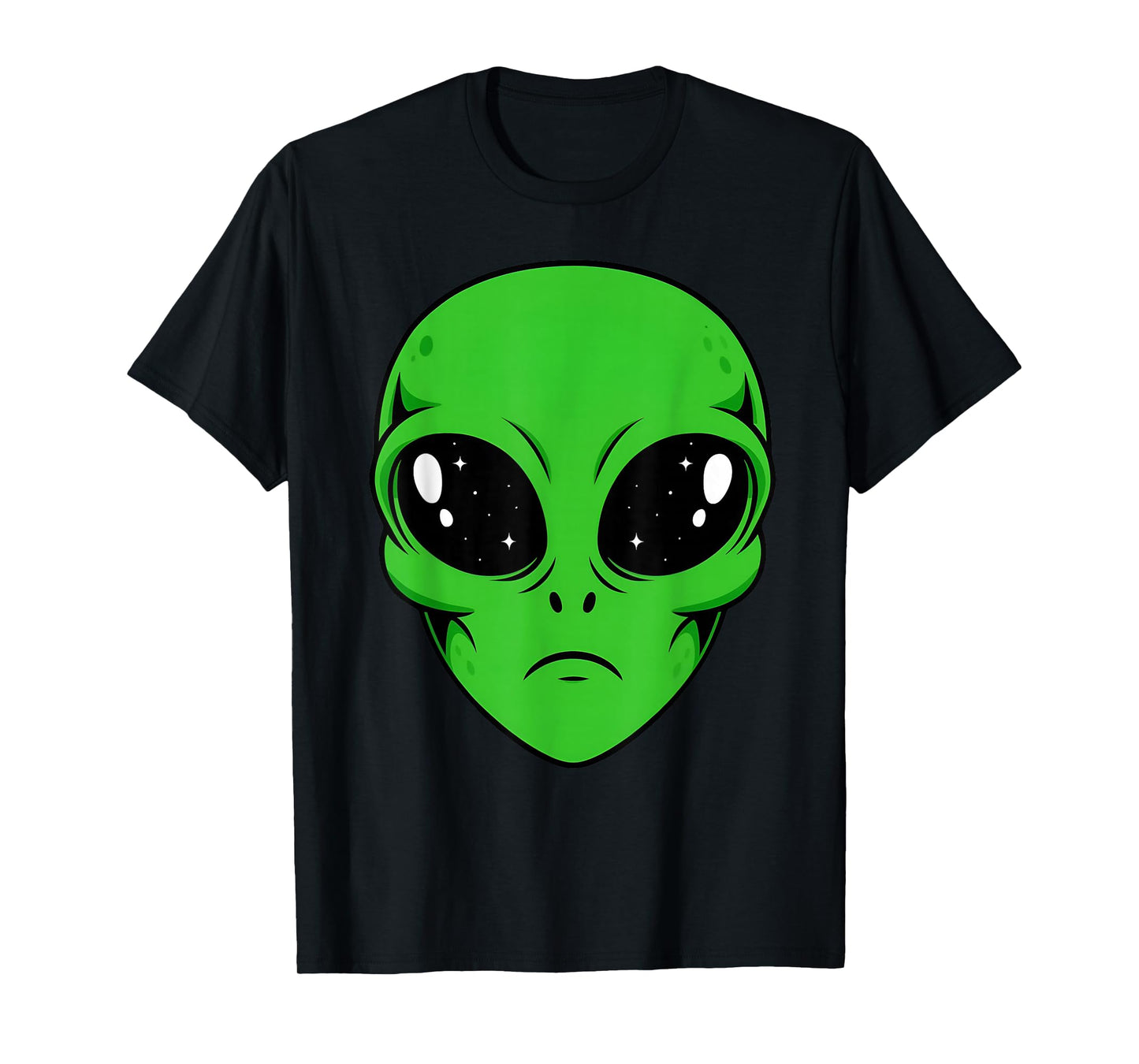 Face Alien Green Alien Head Halloween Costume Men Women Kids T-Shirt
