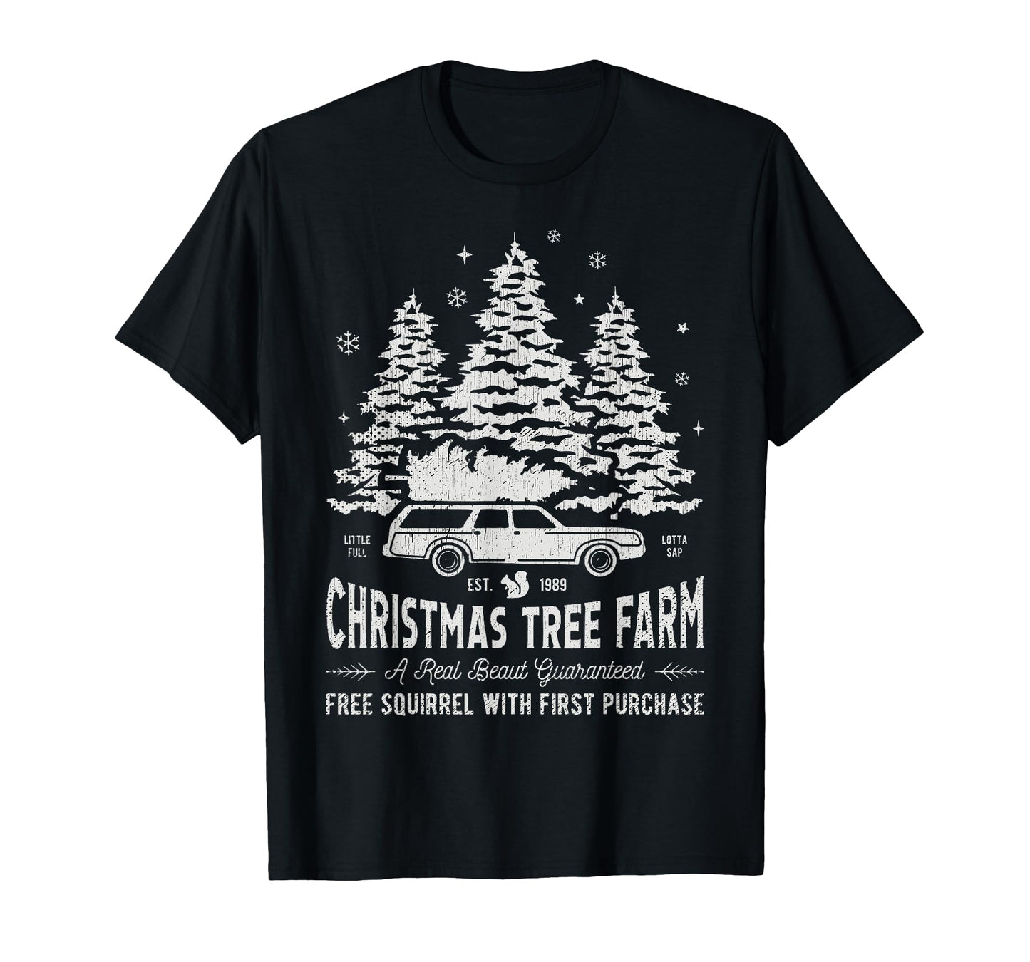Christmas Movie Car Christmas Tree Farm Funny X-Mas T-Shirt