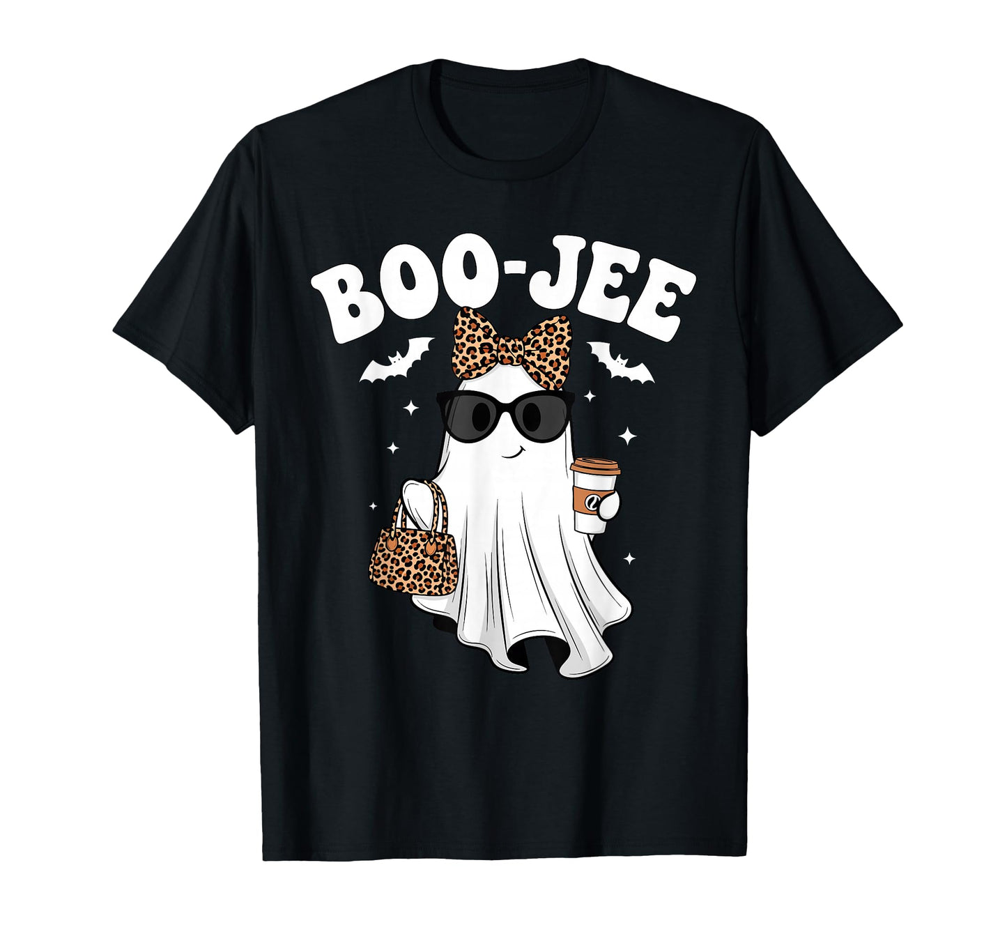 Boo JEE Boujee Pink Ghost Halloween October Vibes T-Shirt