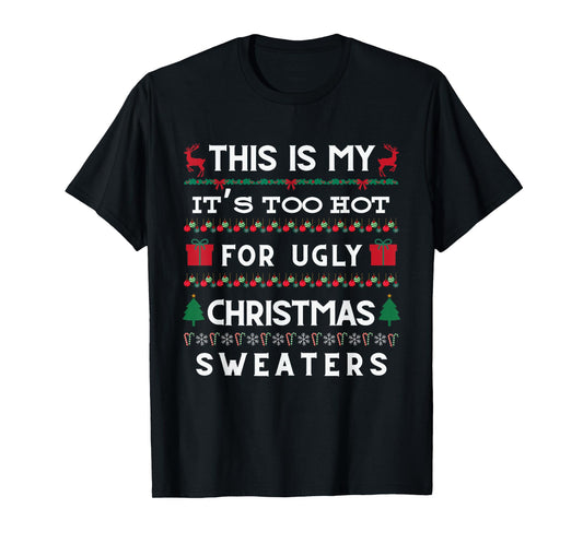 Retro Ugly Christmas Sweater Candy Cane Tree Vibes T-Shirt