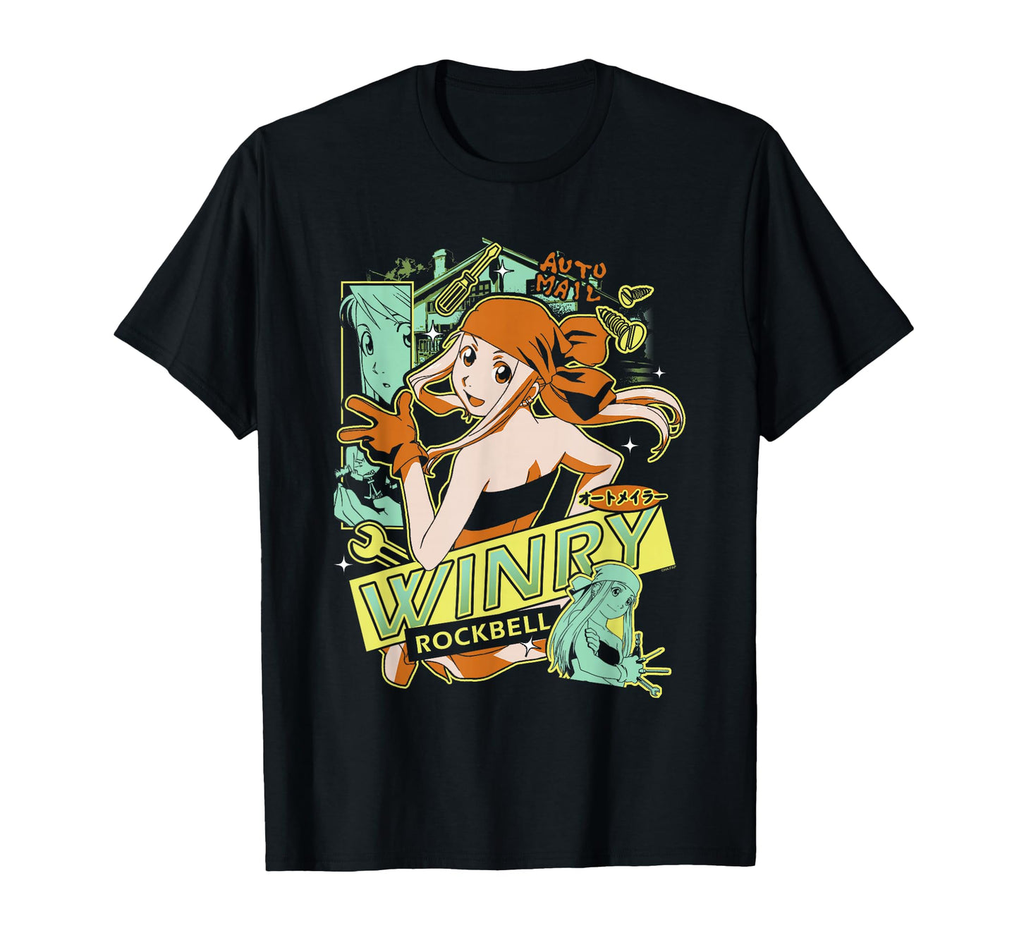 Fullmetal Alchemist: Brotherhood Winry Collage Anime T-Shirt