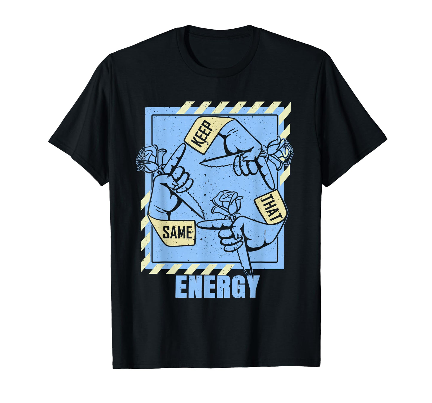 Blue Keep That Same Energy Color Graphic T-Shirt