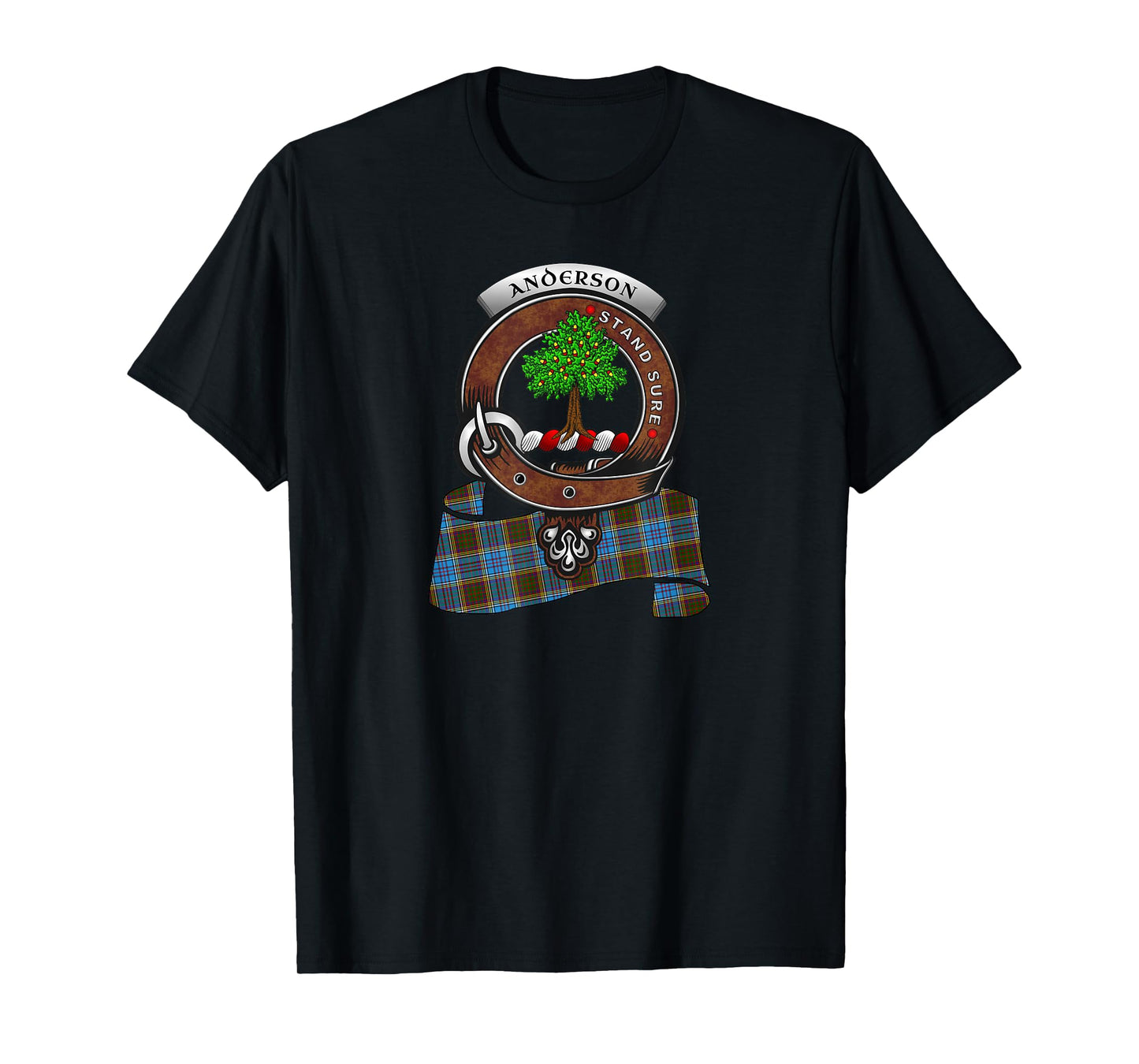 Anderson Scottish Clan Badge & Tartan T-Shirt