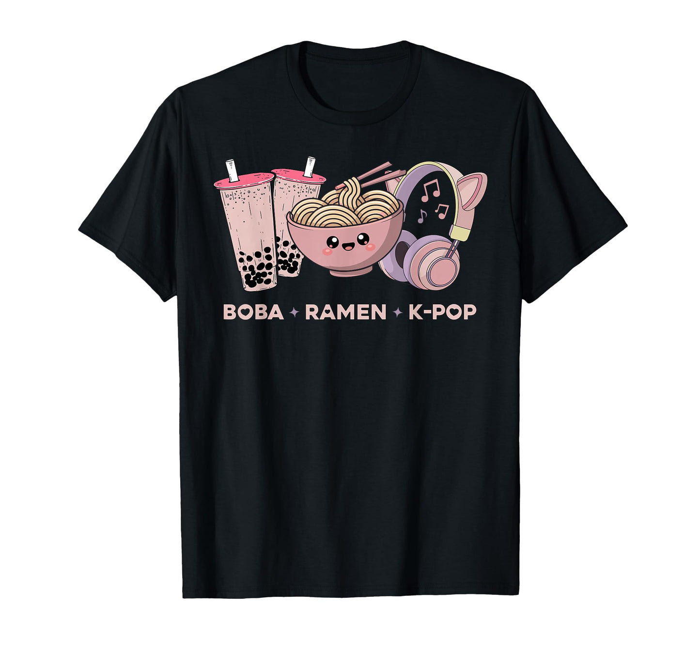 Kawaii Kpop Boba Ramen K-Pop Anime K Pop T-Shirt