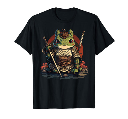 Samurai Frog Warrior Japanese Ninja Frog Kawaii T-Shirt