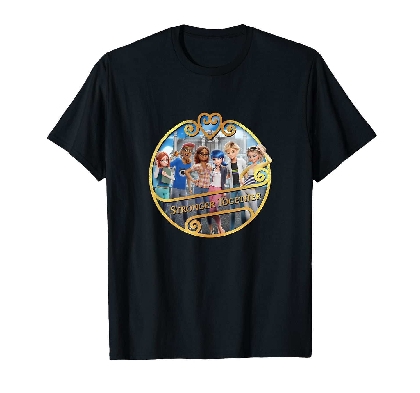 Miraculous Ladybug and Cat Noir The Movie Stronger Together T-Shirt