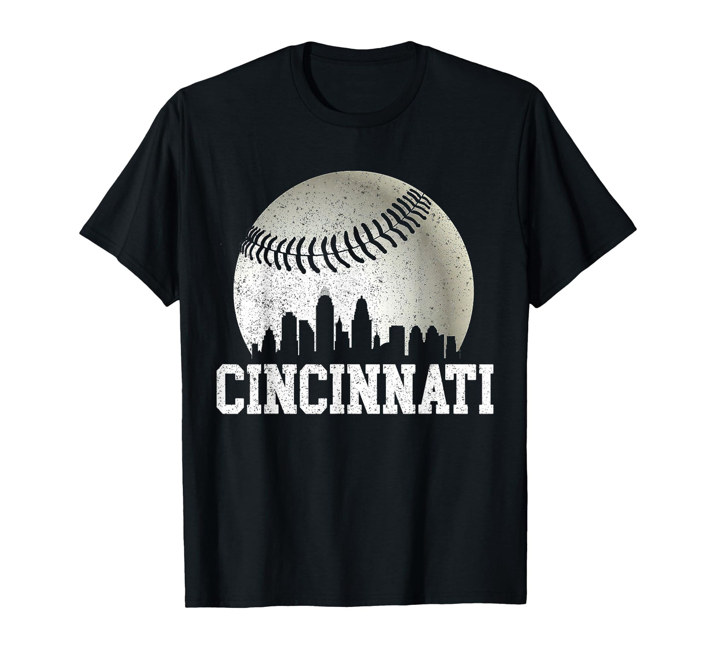 Cincinnati Vintage Baseball Distressed Gameday Retro T-Shirt