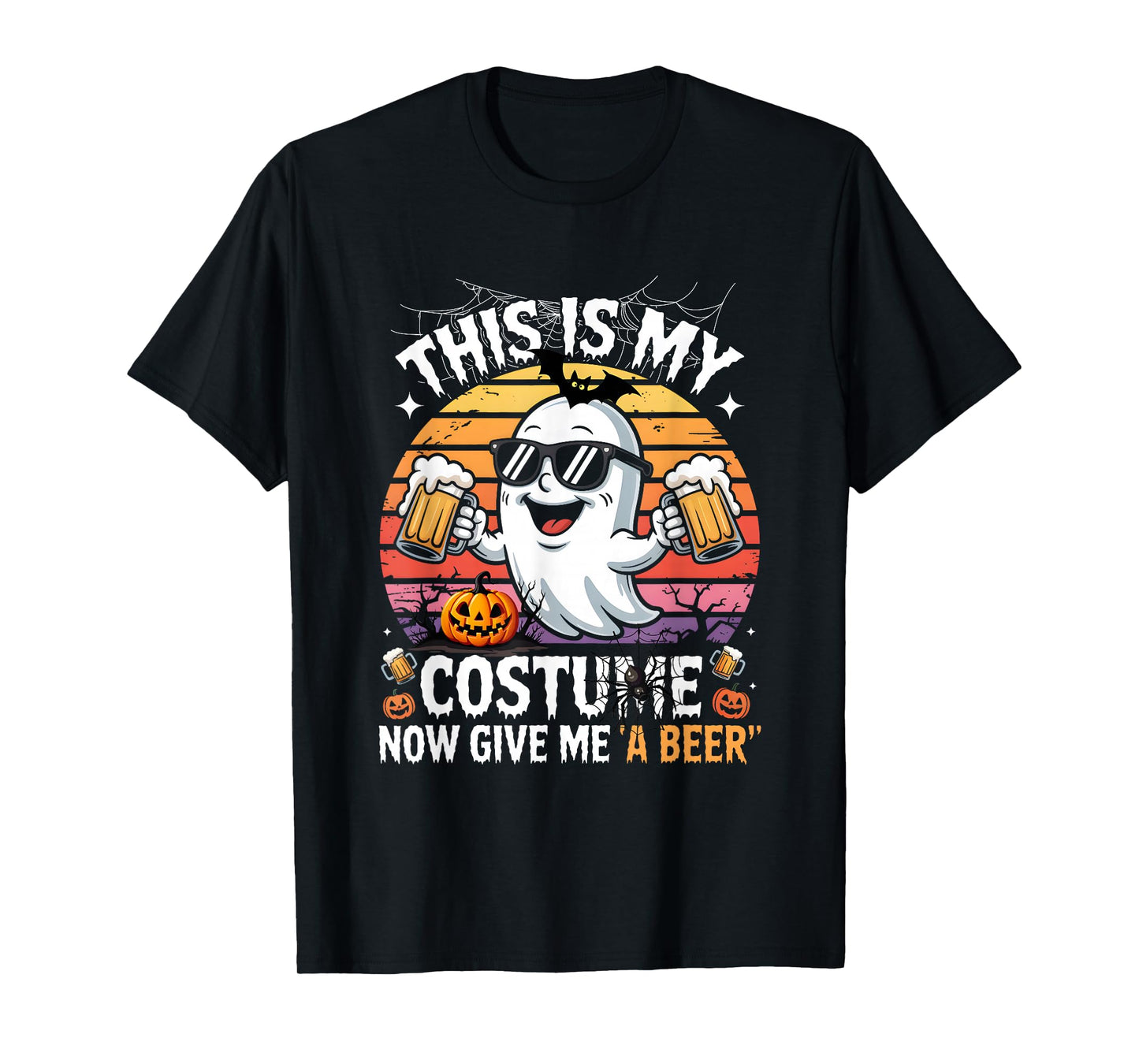 This is My Halloween Costumes Now Give Me A Beer Ghost Drunk T-Shirt
