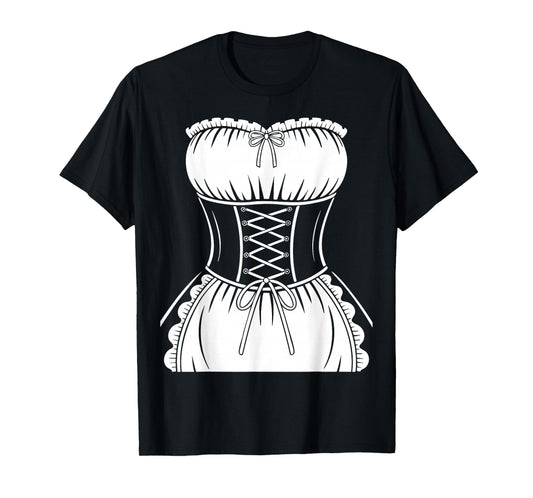 French Maid Shirt Adult Men Women Anime Cosplay Costume T-Shirt