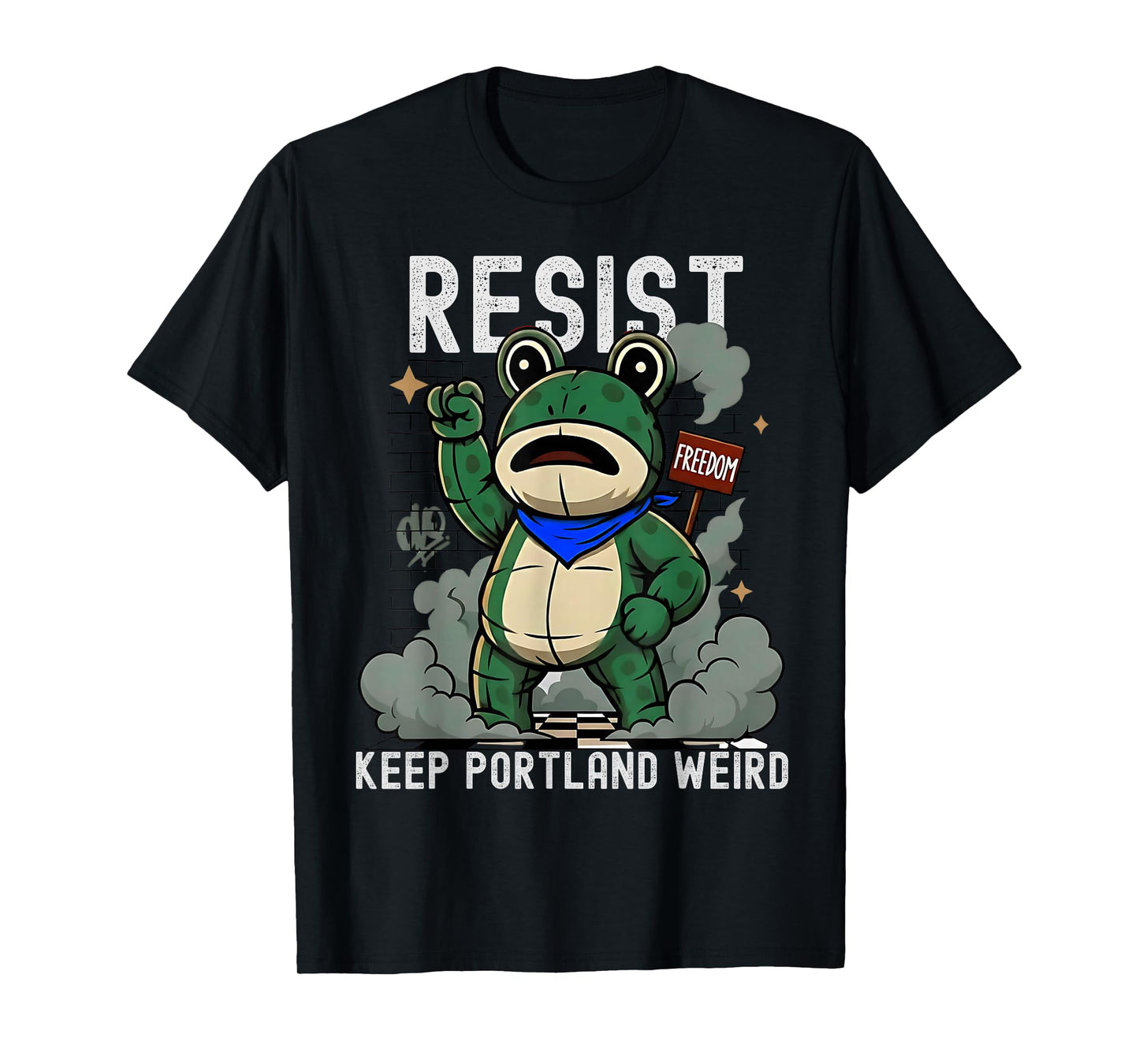 Portland 2025 Resist Portland Frog No Kings Protest Funny T-Shirt