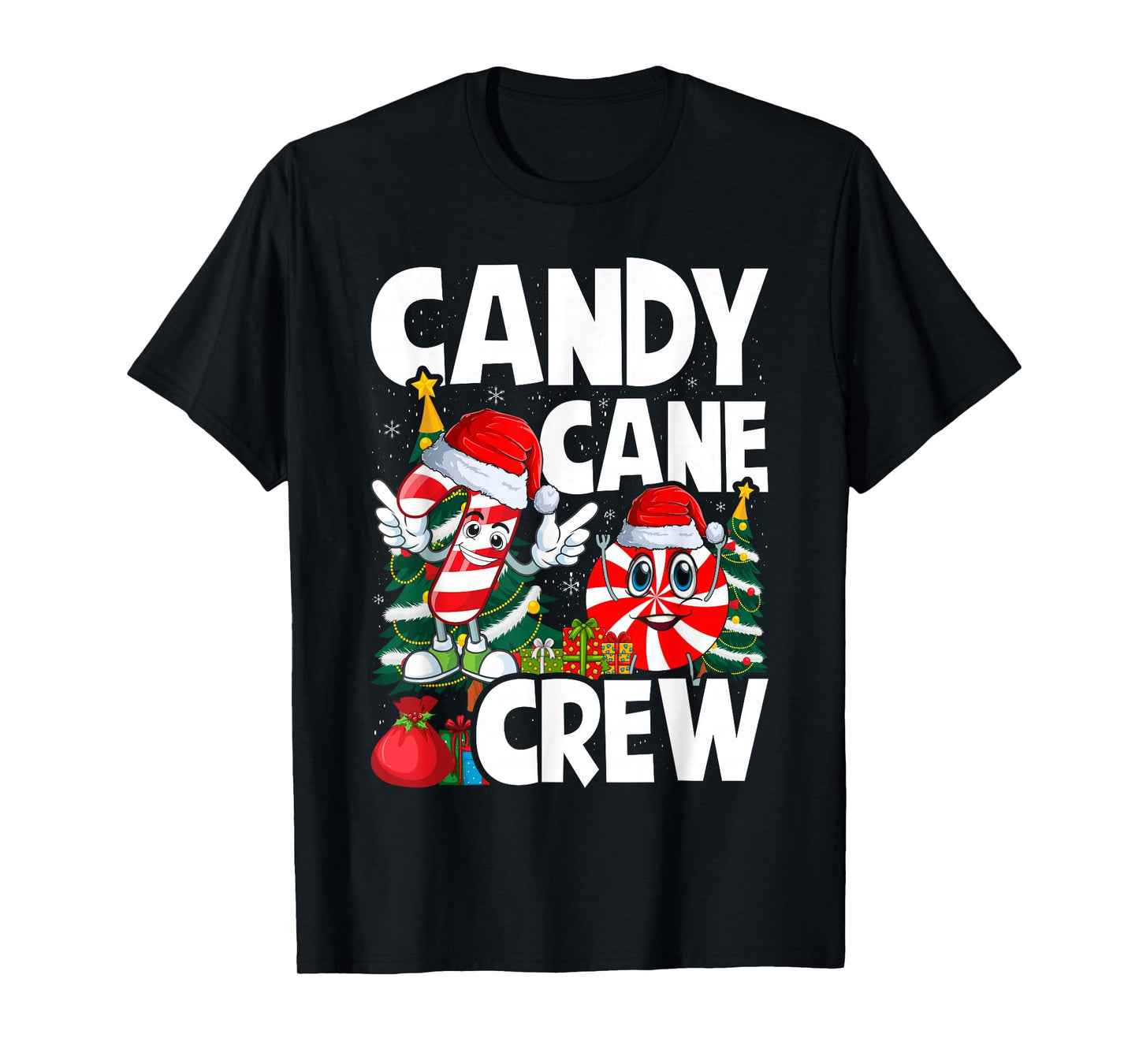 Candy Cane Crew Christmas Xmas Love Candy Boys Girls Kids T-Shirt