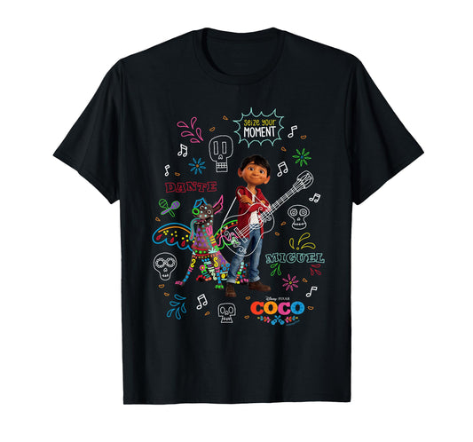Disney and Pixar's Coco Miguel and Dante Seize Your Moment T-Shirt