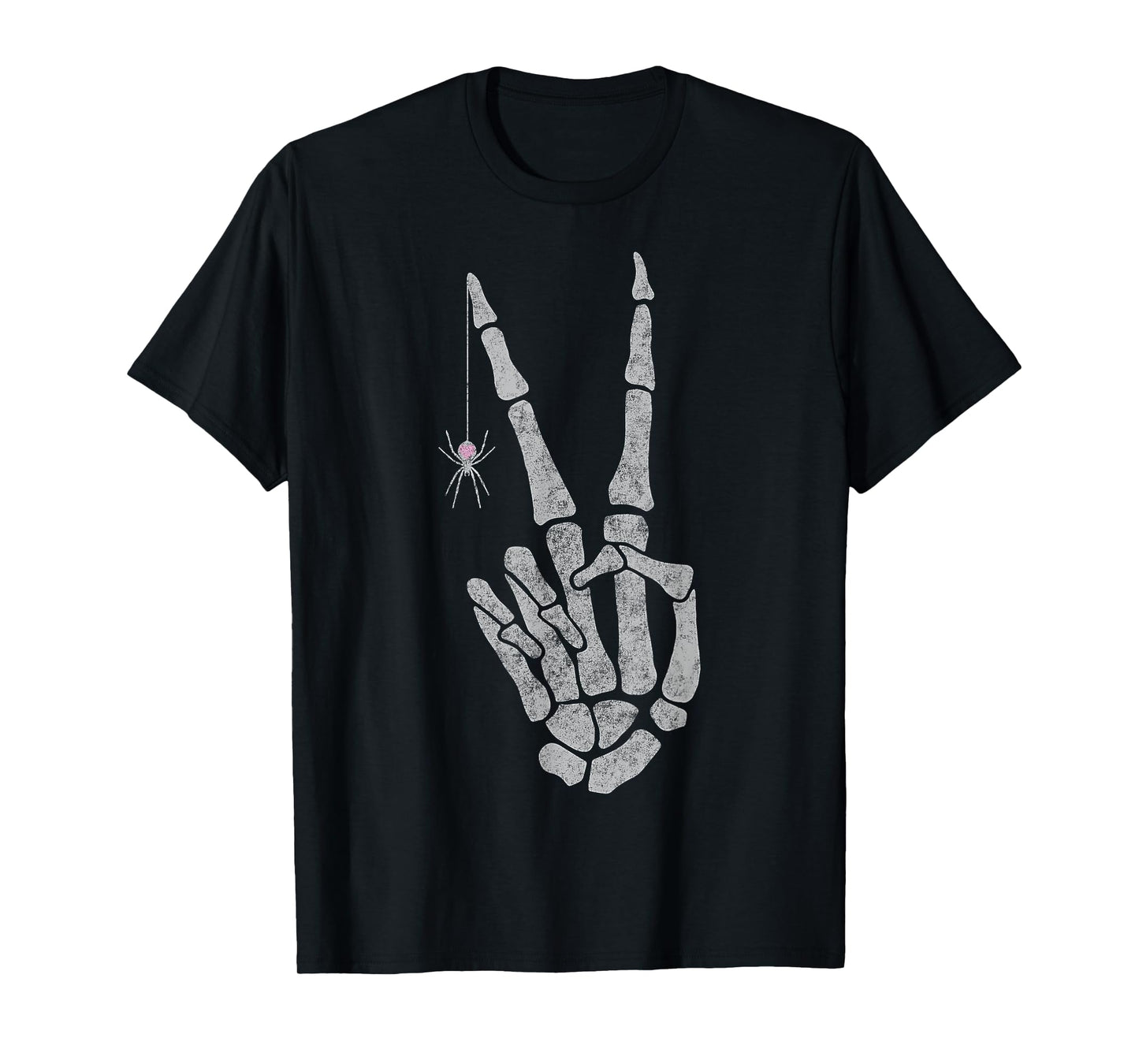 Skeleton Hands Peace Sign T-Shirt