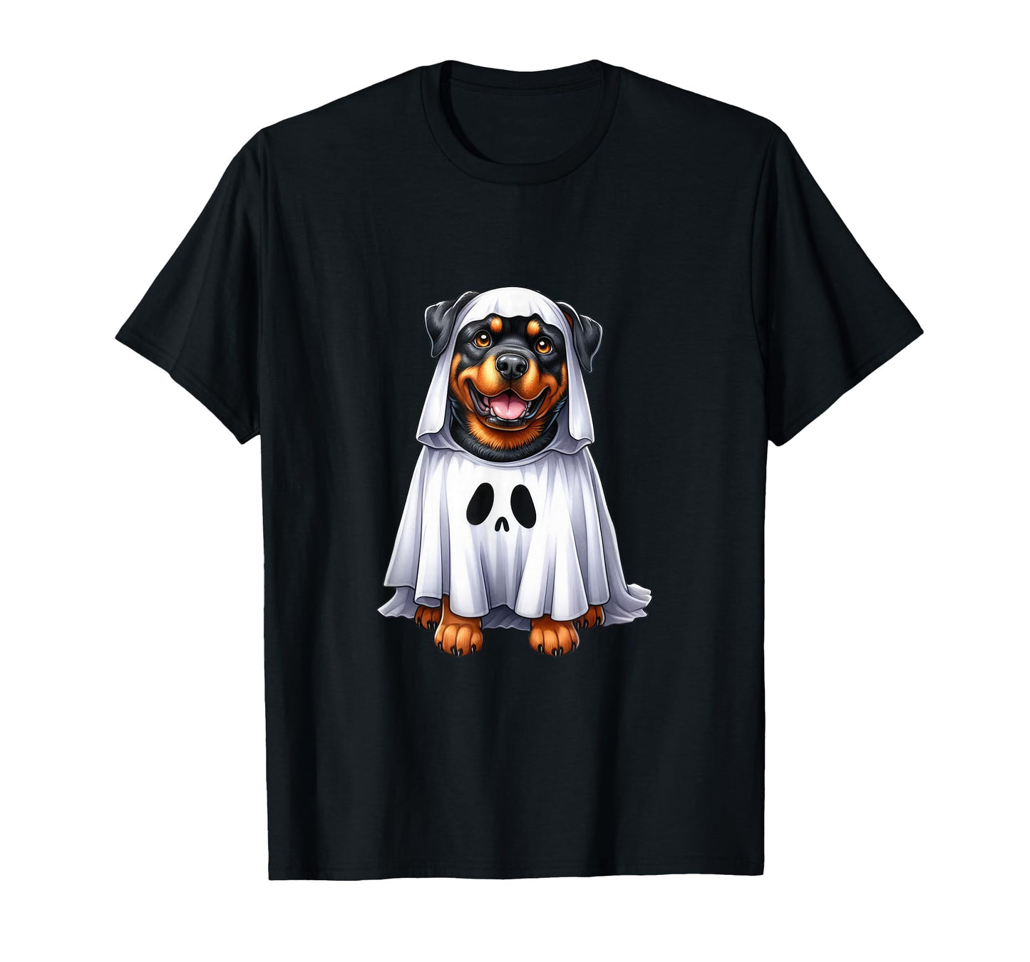 Cute Halloween Rottweiler Dog as Ghost Dog Owner Dogs T-Shirt