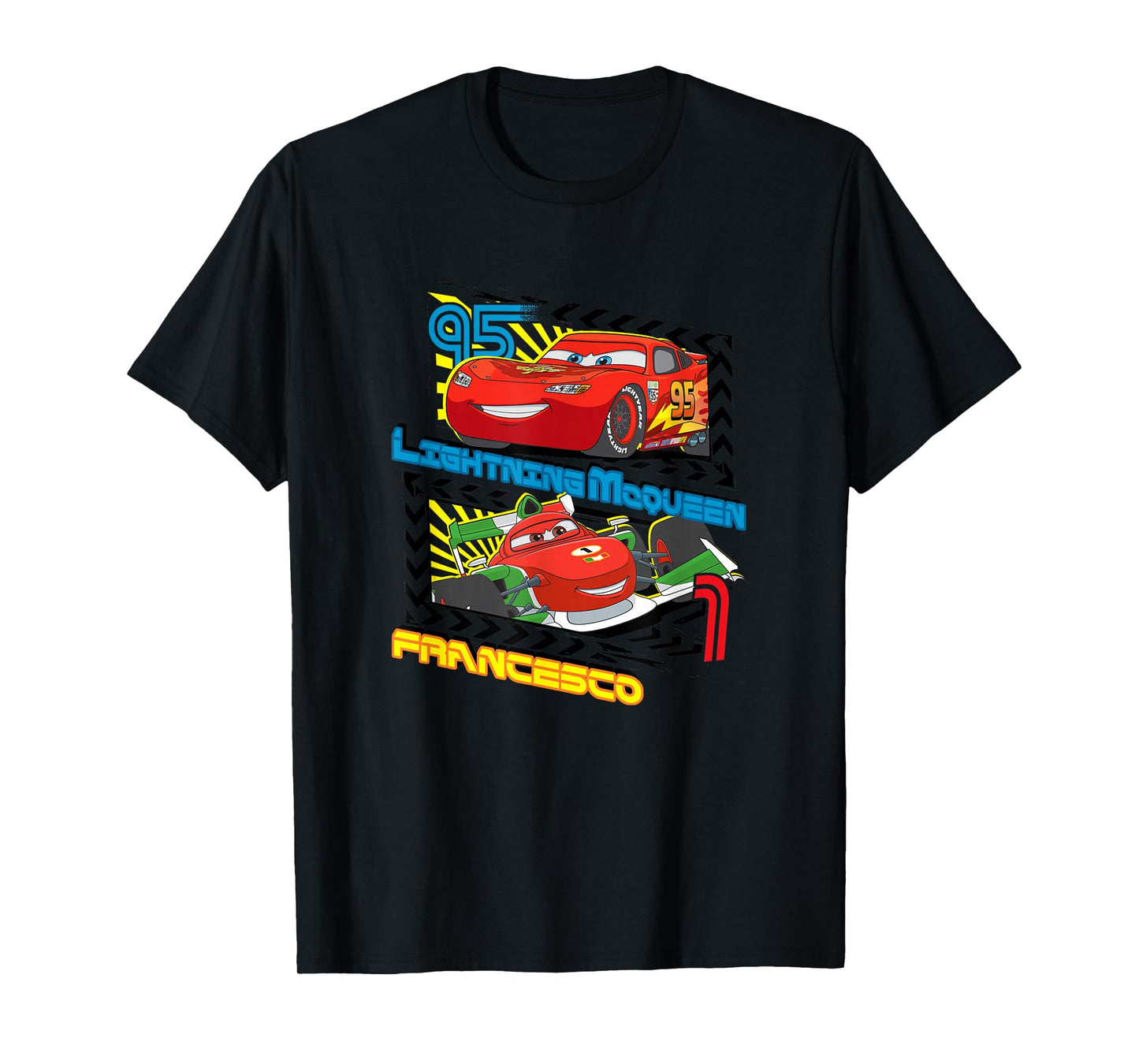 Disney Pixar Cars 2 Lightning McQueen VS Francesco T-Shirt