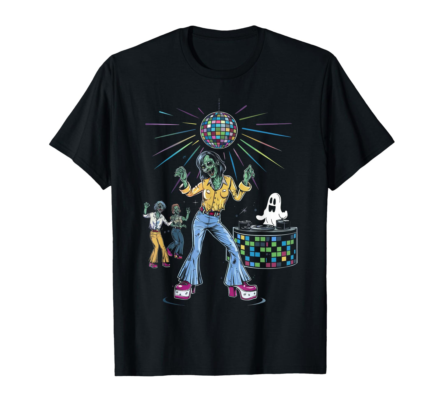 Vintage Halloween Shirt Disco 80's Retro Zombie 70's Dancer T-Shirt