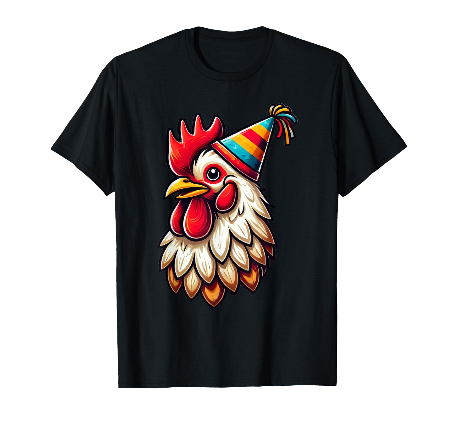 Cute Chicken Birthday Party Hat T-Shirt