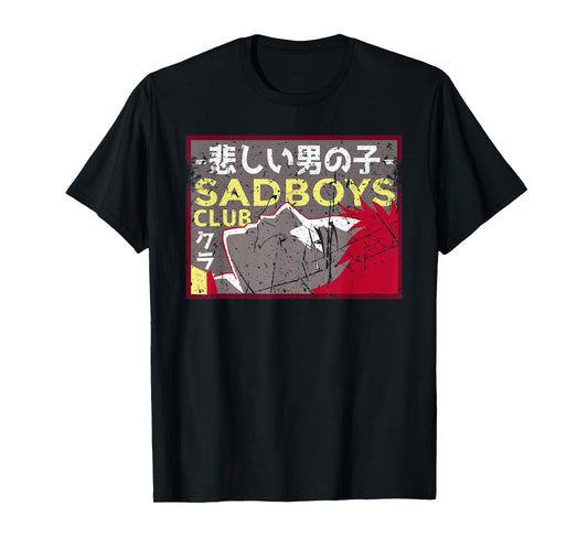 Sad Boys Club Anime Vintage Japanese Design T-Shirt