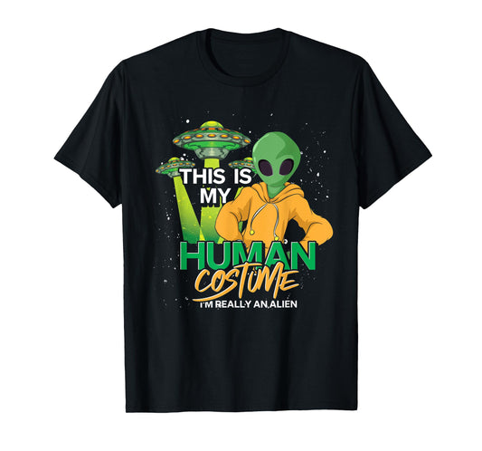 UFO Believer Alien Costume Extraterrestrial Funny Alien T-Shirt