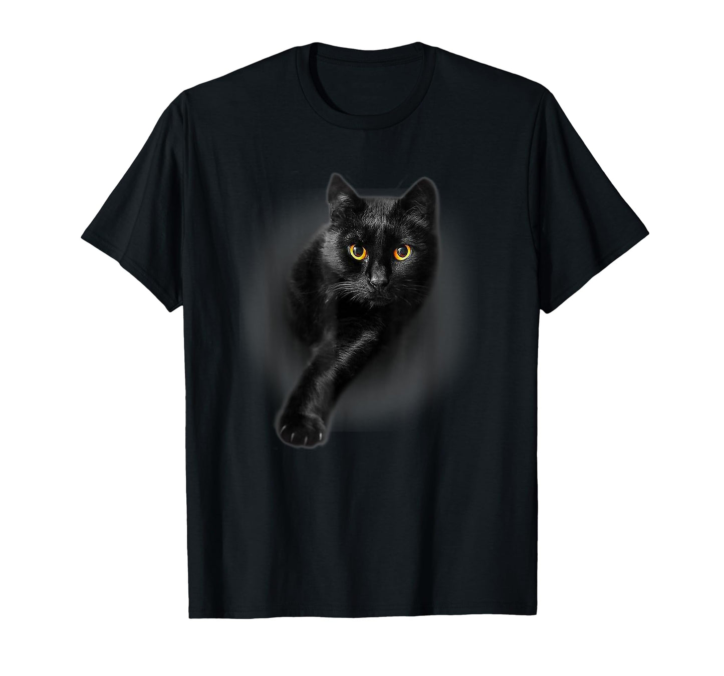 Cute Black Cat Yellow Eyes Cats Tee Gifts T-Shirt
