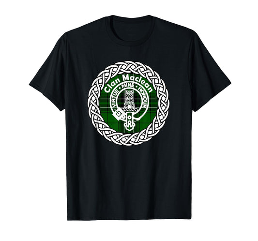 Maclean surname Scottish clan tartan crest badge t-shirt T-Shirt