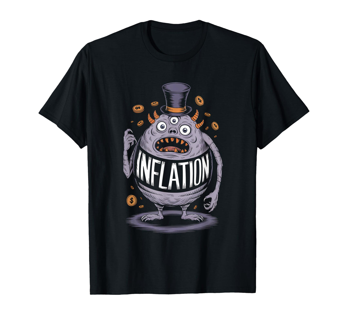Scary Halloween Costume - Inflation Monster Political Funny T-Shirt