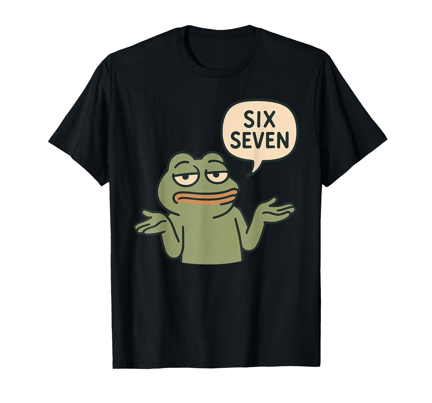 Funny 6-7 Frog Meme Brainrot Gaming Kids Humor T-Shirt