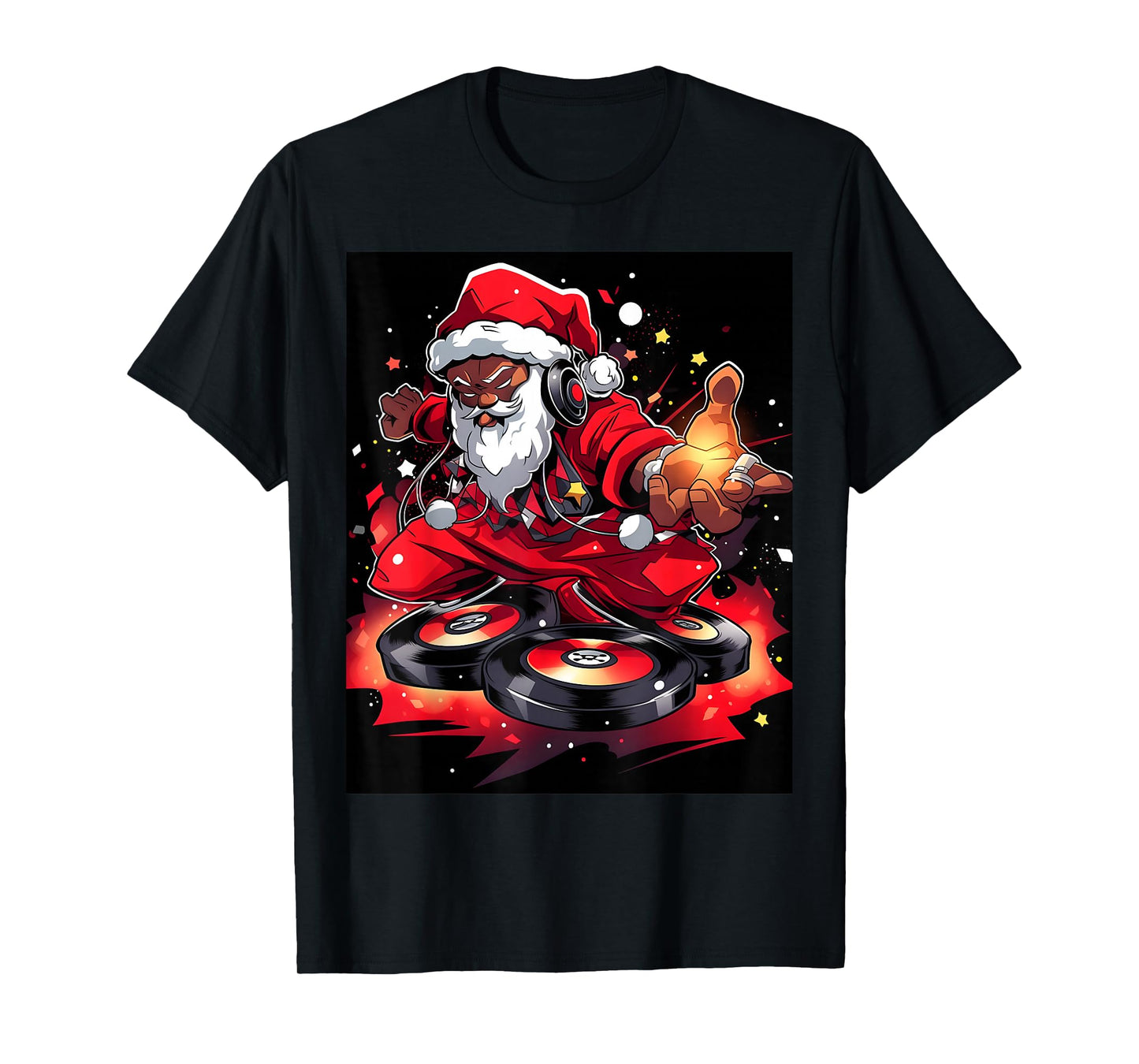 Hip Hop Santa Crew: Celebrate Christmas with Our Merry DJ T-Shirt