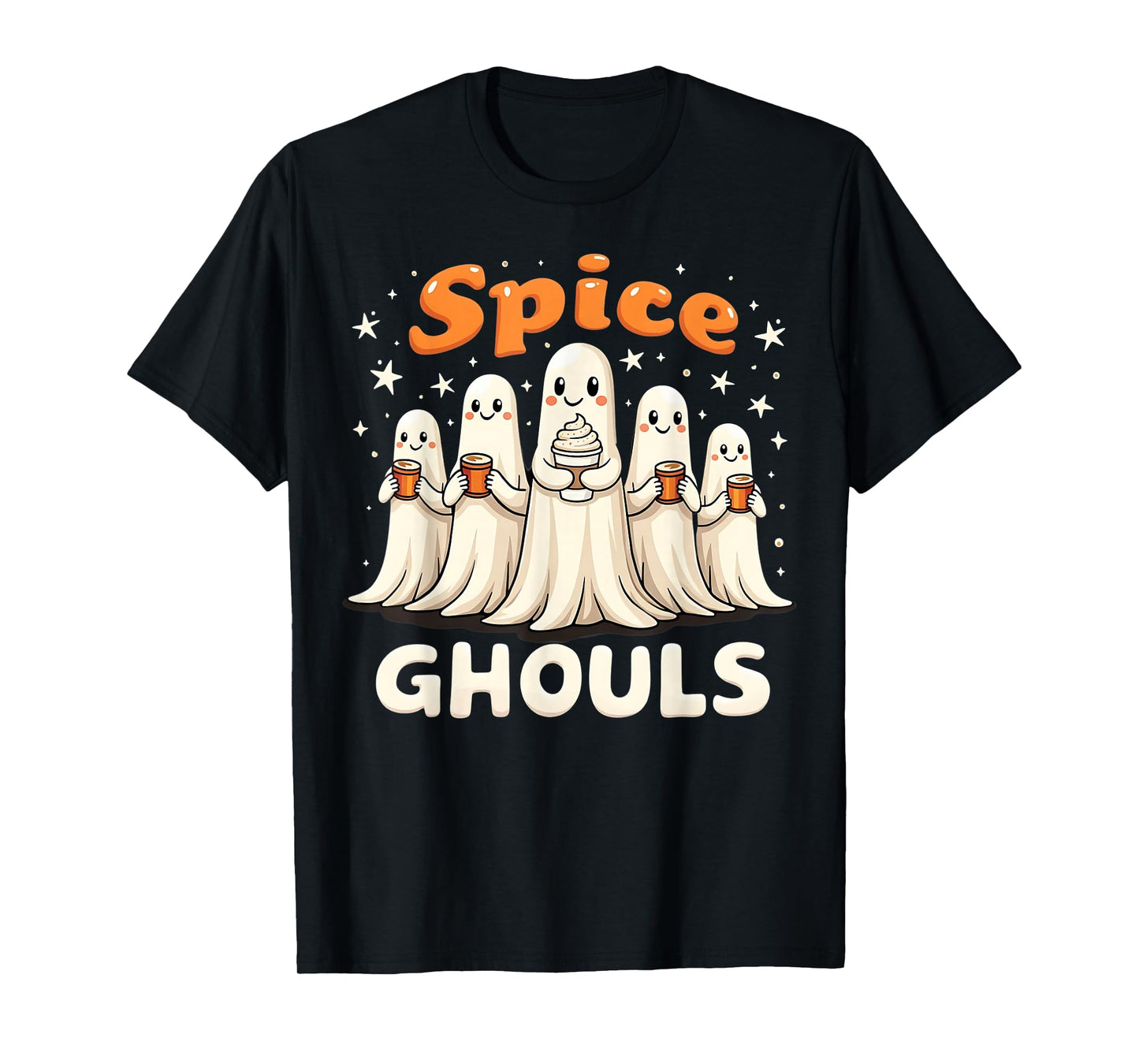 Spice Ghouls Funny Halloween Ghost Pumpkin Women Graphic T-Shirt