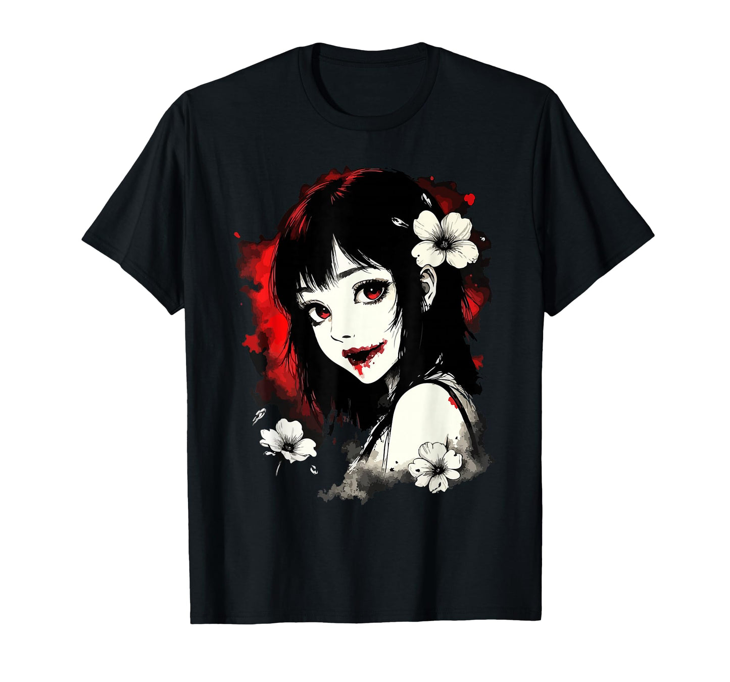 Dark Indie Gothic Horror Anime Girl Alt Japanese Indie Demon T-Shirt