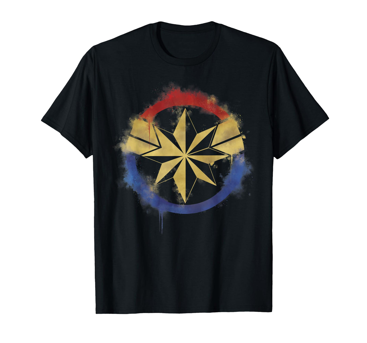 Marvel Avengers Endgame Captain Marvel Spray Paint Logo T-Shirt